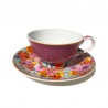 Cashmere Bloems Tea Cup & Saucer Pink/Blue Gift Boxed