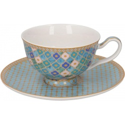 Mint Cup & Saucer Gift Boxed Set, Porcelain, 200 ml